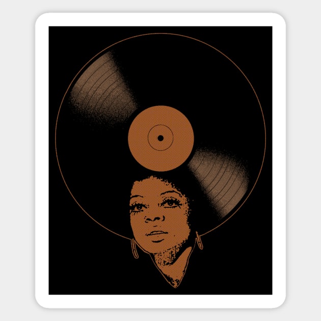 Afrovinyl (Brown) Sticker by bronzarino